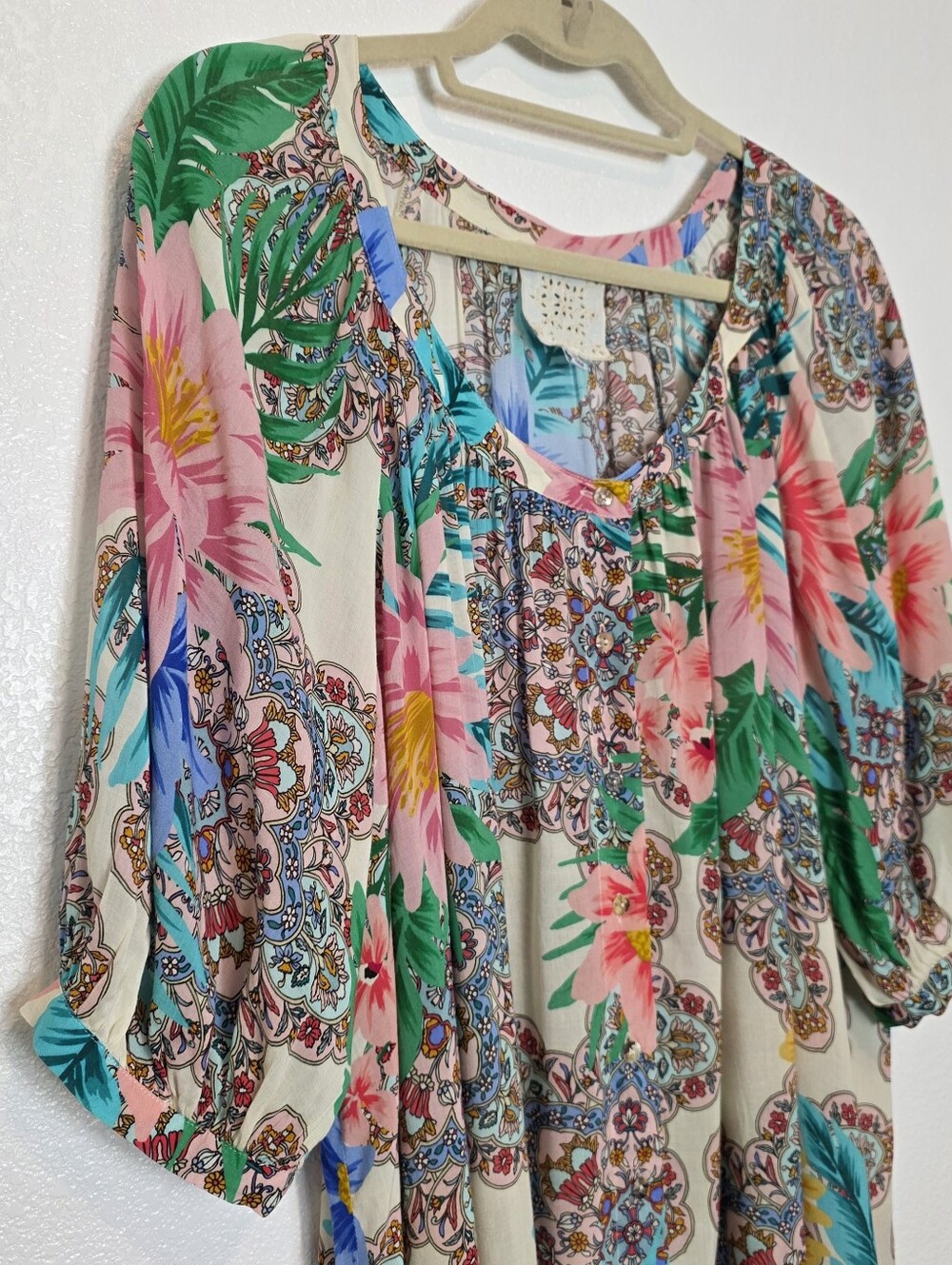 Johnny Was Bryony Floral Mini Dress Size Medium - Picture 6 of 11